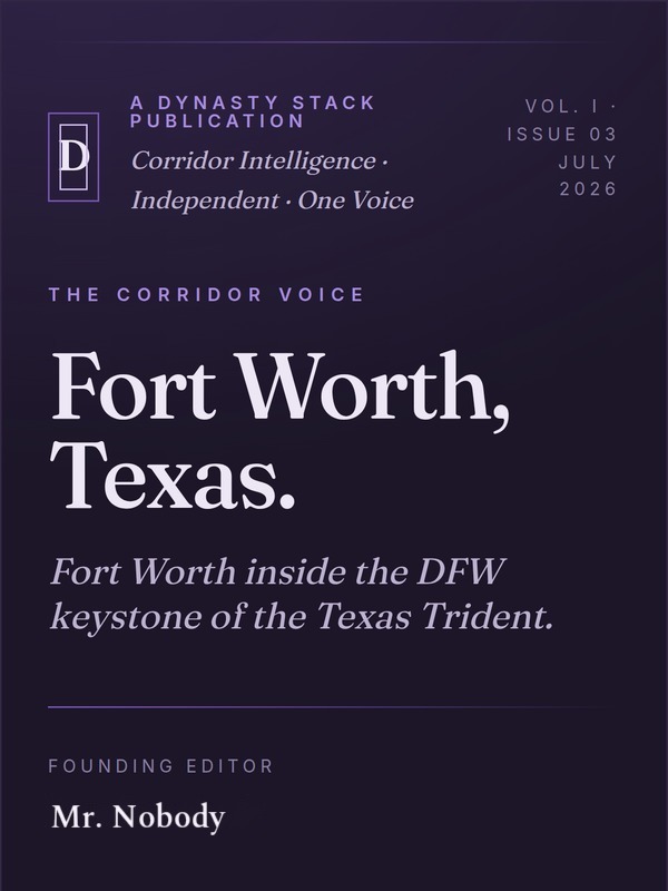 The Corridor Voice · Fort Worth — Volume I, Issue 03 — issue cover.
