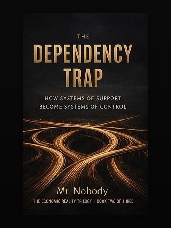 The Dependency Trap by Mr. Nobody — The Economic Reality Trilogy, Book Two of Three — cover